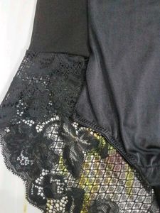 (1133)Lace Detail Bodysuit