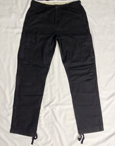 CARHARTT Black Cargo Pants with Ankle Ties