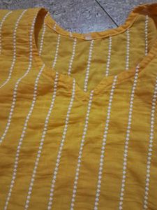 Yellow Cotton Kurta