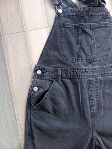 Black Denim Overalls