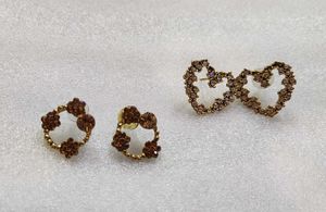 Beautiful Earrings Studs Heart Shape Nd Round One