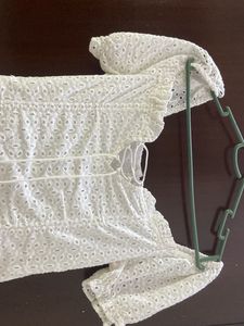 White Eyelet Mini Dress