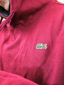 Lacoste marron color unisex hoodie