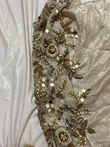 V-neck Floral SleeveEmbroidered Kaftan Dress
