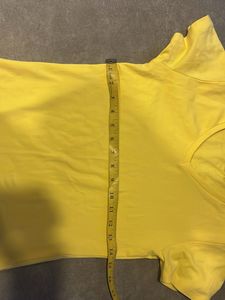 Yellow V Neck Fitted Top