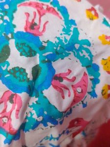 Women Printed Cotton Blend Kurta