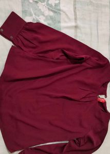Elegant Maroon Blouse