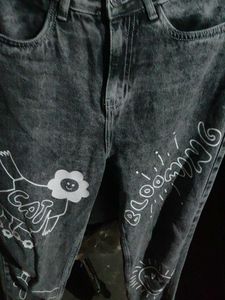 Painted Graphic Jeans