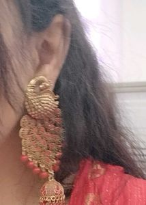 Peacock Jhumka Earrings elegant