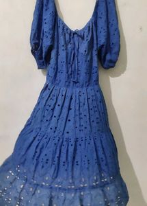 Zara Boho Navy Blue Dress