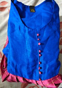 Pink and Blue Frock Dress