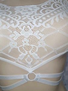 (1454)White Lace Bralette Top