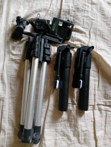 Tripod and Selfie Stick With Accessories