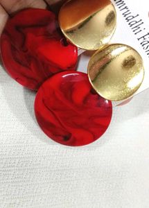 Red &amp; Gold Statement Earrings