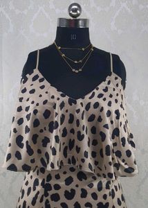 Korean Leopard Print Dress...