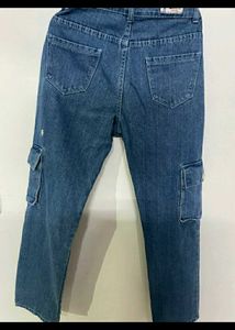 blue straight jeans