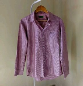 Pink Strips Shirt For Woman