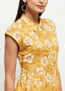Floral  Mustard Shirt Dress - brand new💃💛