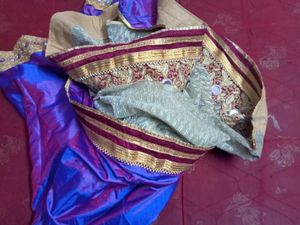 Mirror Work Saree With Streched Blouse,  Xl , It&#39;s