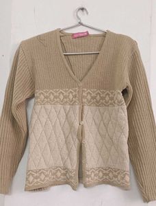 Beige Knit Cardigan