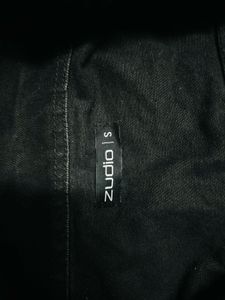 BACK PRINT Zudio Black Denim Jacket