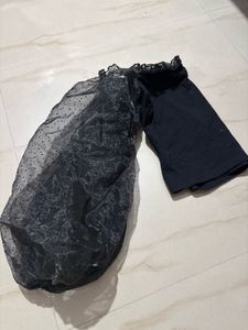 Chic Black Top with Sleeves