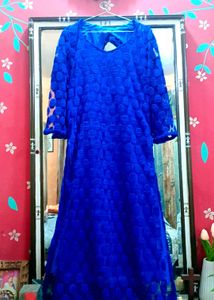 Blue Net Kurti👗