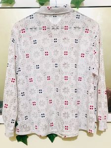 White Schiffli Shirt