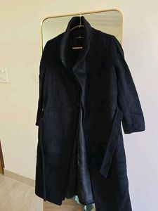 Collared High Neck Winter Coat with Belt