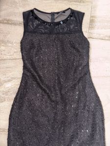 Black Sequin Bodycon Dress