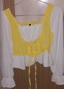 ⭐️Yellow Corset Top With Bell Sleeves⭐️