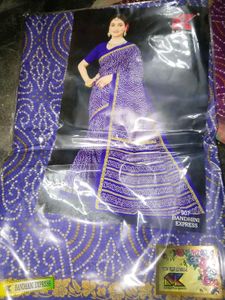 Bandhani Print Pure Cotton Saree