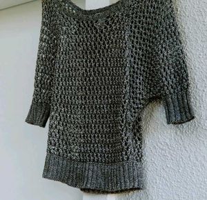 Sparkly Grey Knit Sweater