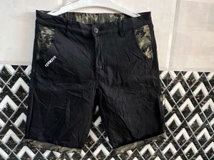 Stylish Black Camo Shorts