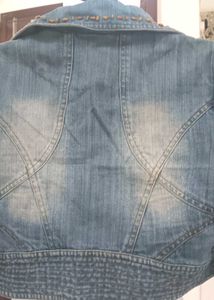 Beaded Denim Bolero Jacket