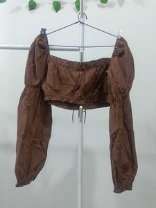 Brown Crop Top