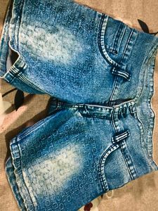 Blue Denim Shorts For Women