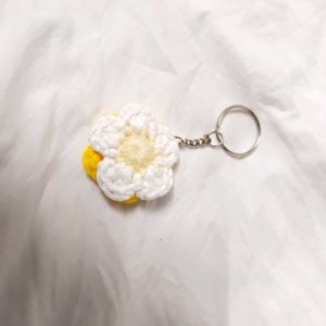 Crochet Yellow Flower Keychain 🌸🌸🌸