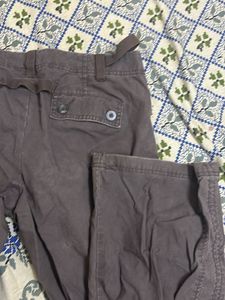 Brown Grey Cargo Pants