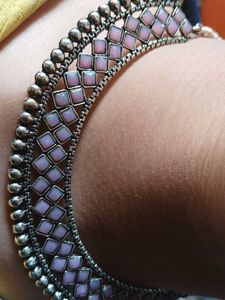 Ethnic Pink Chokar with a maang tika