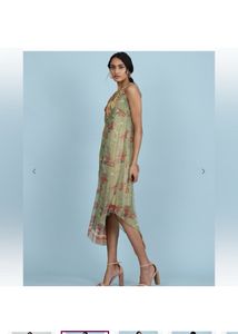 Aarke Ritu KumarFloral Print V-neck A-line Dress