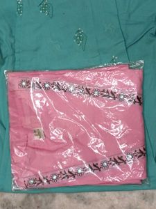 BrandNew BeautifulEmbroidery Cotton Kurti+Bottom