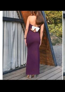 Elegant Purple Halter Dress