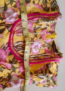 Girls floral dress with leheriya print Plazzo