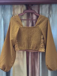Mustard Colour Crop Top