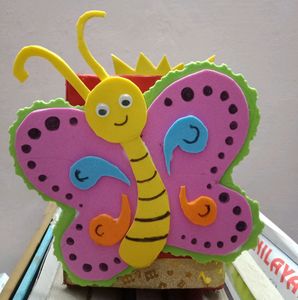 Butterfly themed tissue box cover