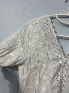 Summery White Cotton Top