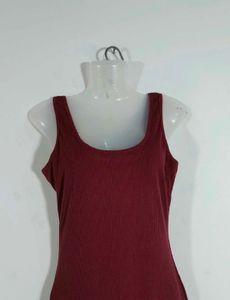 Burgundy Bodycon Mini Dress