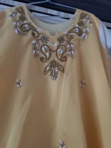 Silk kurta with handwork