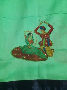 Fluorescent Green Designer Saree with Blouse